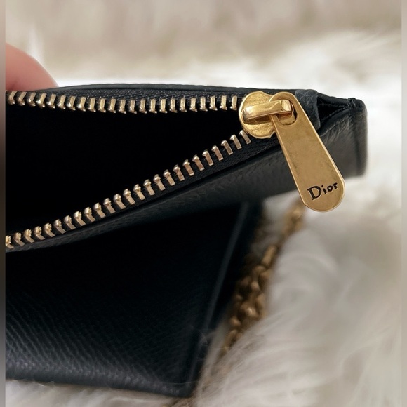 DIOR Saddle Long Wallet with Chain Bag leather crossbody. SOLD - Picture 9 of 16